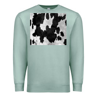 Seafoam Black White Cowhide Tumbler Premium Sweatshirt - CowCowDesign