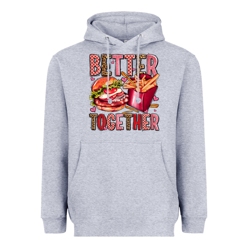 Hamburger Potatoes Better Together Olivia Heavyweight Hoodie by OliviaCreatesArt | Teevron