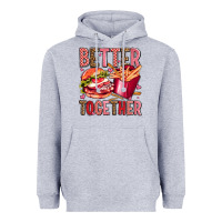 Heather Grey hamburger potatoes better together olivia Heavyweight Hoodie - OliviaCreatesArt