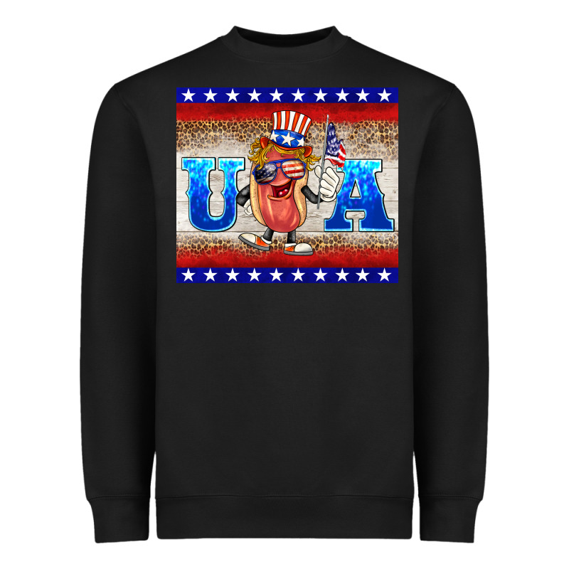 Usa Hot Dog Heavyweight Sweatshirt by BarkalooDesign | Teevron
