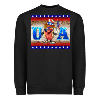 Black usa hot dog Heavyweight Sweatshirt - BarkalooDesign