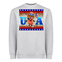 Heather Grey usa hot dog Heavyweight Sweatshirt - BarkalooDesign