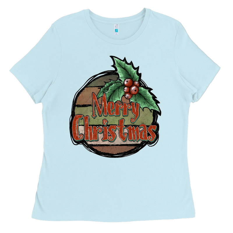 Merry Christmas Ladies Tee by JahusDesignShop | Teevron