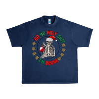 Navy ho ho holly shit skeleton santa Urban Heavy Tee - MaliasSmallBusiness