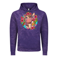 Cloud Purple cute cow pink flowers and leopard pattern Vintage Hoodie - NancyCooperArtShop
