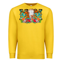 Lemon Mom Cow Flowers Premium Sweatshirt - CowCowDesign