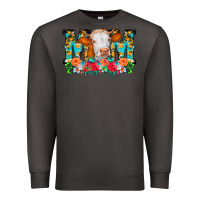 Smoke Mom Cow Flowers Premium Sweatshirt - CowCowDesign