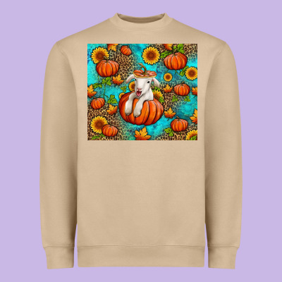 Fall Pumpkin Lamb Heavyweight Sweatshirt Designed By Jasminsmagicworld