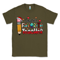 Army Green Santa Favorite Teacher Classic Tee - CowhideDigitalArt