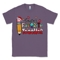 Lavender Santa Favorite Teacher Classic Tee - CowhideDigitalArt