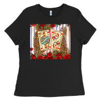 Black valentines day playing cards Ladies Tee - AdoDesignShop