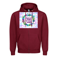 Burgundy mermaid kisses starfish wishes Zipper Hoodie - TumblerDesignByShophia