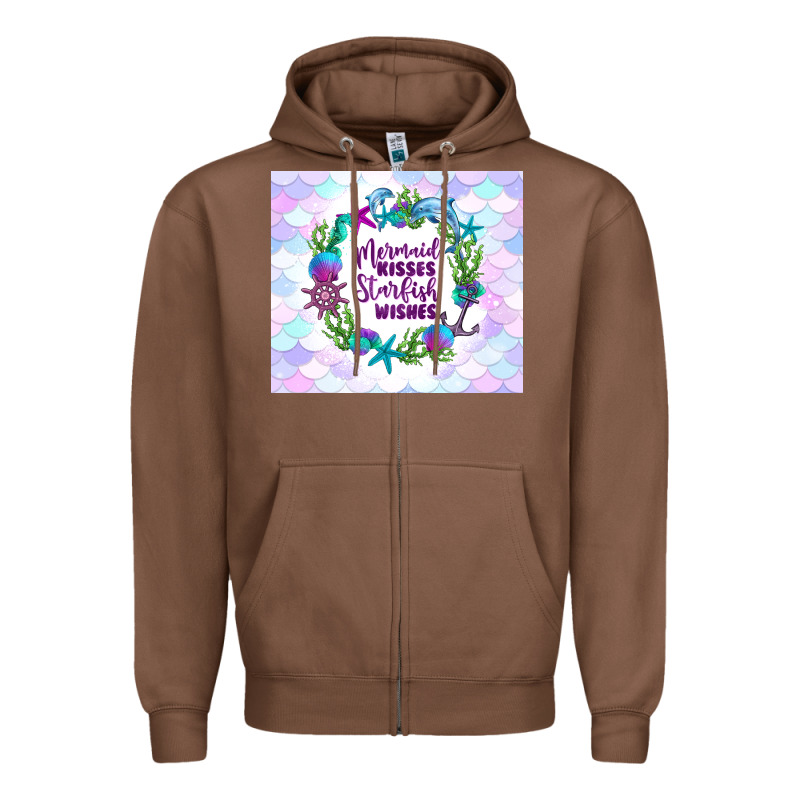 Mermaid Kisses Starfish Wishes Zipper Hoodie by TumblerDesignByShophia | Teevron