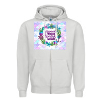 Dove Grey mermaid kisses starfish wishes Zipper Hoodie - TumblerDesignByShophia