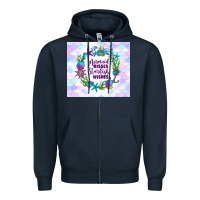 Navy mermaid kisses starfish wishes Zipper Hoodie - TumblerDesignByShophia