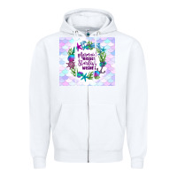 White mermaid kisses starfish wishes Zipper Hoodie - TumblerDesignByShophia