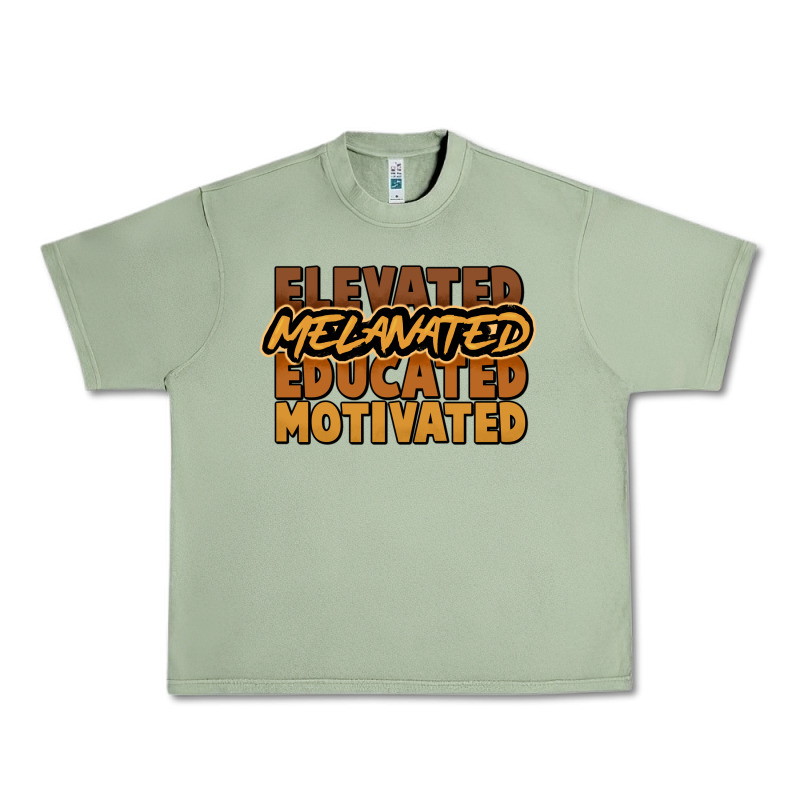 Elevated Melanated Educated Motivated Urban Heavy Tee by NancyCooperArtShop | Teevron