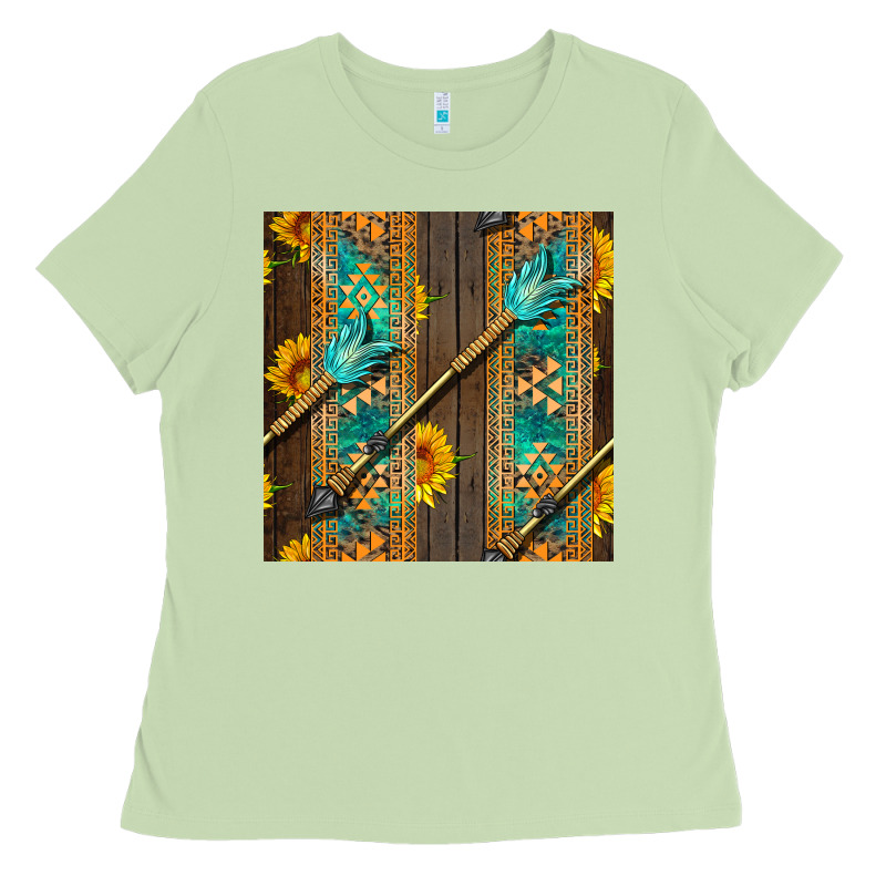 Aztec And Sunflowers Ladies Tee by BundleAndBundleShop | Teevron