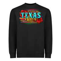 Black Texas Chica with roses Heavyweight Sweatshirt - Jasminsmagicworld