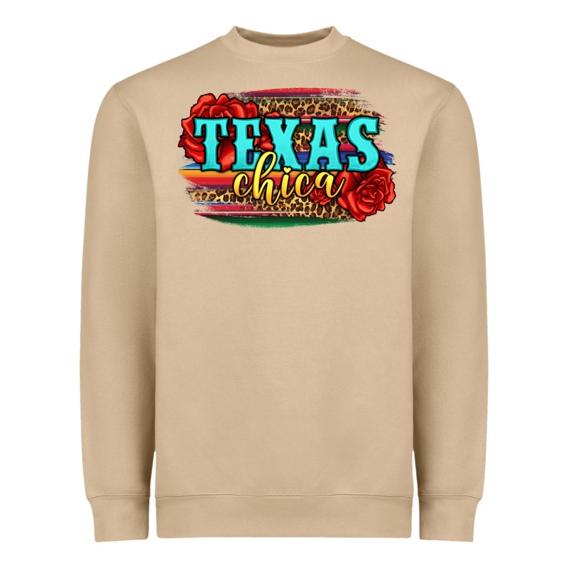Texas Chica With Roses Heavyweight Sweatshirt by Jasminsmagicworld | Teevron