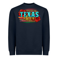 Navy Texas Chica with roses Heavyweight Sweatshirt - Jasminsmagicworld
