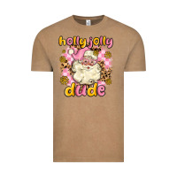 Vintage Coffee holly jolly dude Vintage Tee - MaliasSmallBusiness
