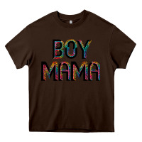 Chocolate Brown boy mama Heavy Core Tee - JahusDesignShop