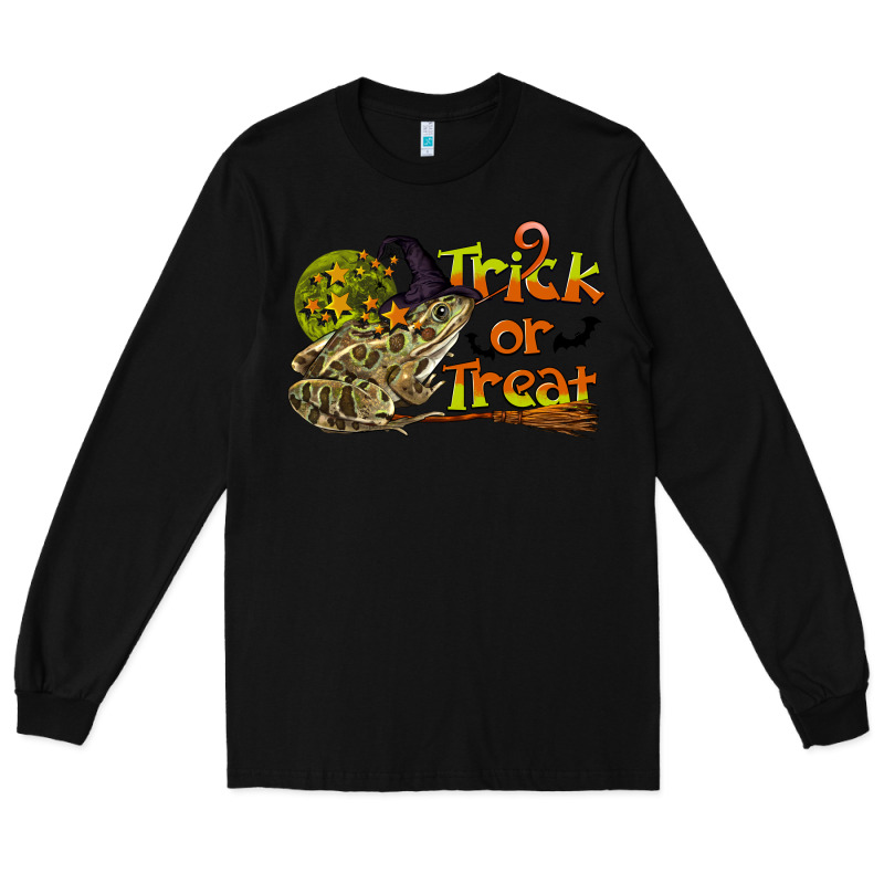 Trick Or Treat With Frog Long Sleeve Tee by LillyAllenDesigns | Teevron