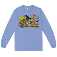 Colony Blue Trick Or Treat With Frog Long Sleeve Tee - LillyAllenDesigns