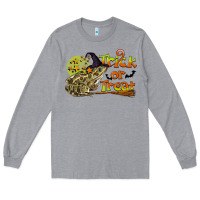 Heather Grey Trick Or Treat With Frog Long Sleeve Tee - LillyAllenDesigns