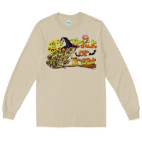 Mushroom Trick Or Treat With Frog Long Sleeve Tee - LillyAllenDesigns