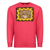 Cardinal Baby Cow Leopard Sunflowers Premium Sweatshirt - CowCowDesign