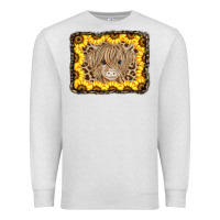 Baby Cow Leopard Sunflowers Premium Sweatshirt | Teevron