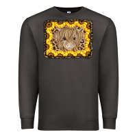 Smoke Baby Cow Leopard Sunflowers Premium Sweatshirt - CowCowDesign