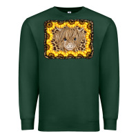Sports Green Baby Cow Leopard Sunflowers Premium Sweatshirt - CowCowDesign