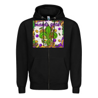Black Mardi Gras Fleur De Lis tumbler Zipper Hoodie - HowdyJamesFarm