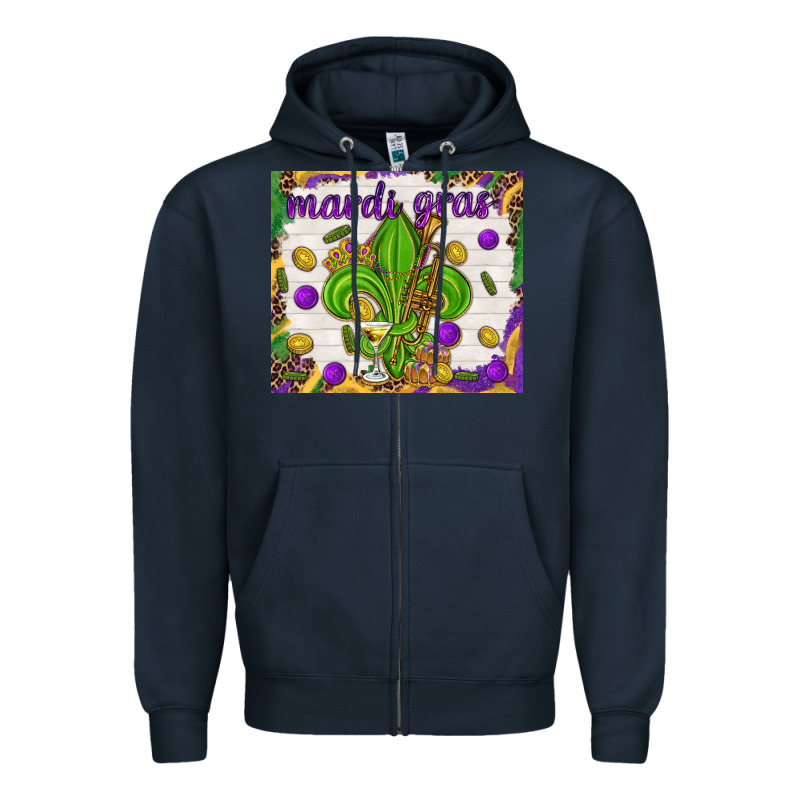 Mardi Gras Fleur De Lis Tumbler Zipper Hoodie by HowdyJamesFarm | Teevron
