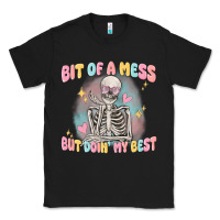 Black bit of a mess but doing my best Classic Tee - MaliasSmallBusiness