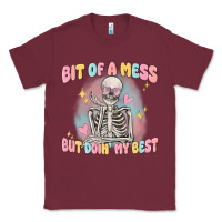 Burgundy bit of a mess but doing my best Classic Tee - MaliasSmallBusiness