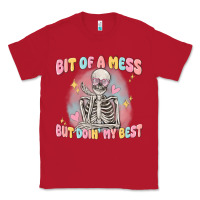 Red bit of a mess but doing my best Classic Tee - MaliasSmallBusiness