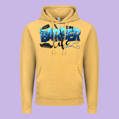 Barber Life Vintage Hoodie Designed By Nancycooperartshop