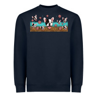 Navy french bulldogs Heavyweight Sweatshirt - Jasminsmagicworld