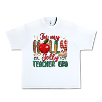 White in my holly jolly teacher era Urban Heavy Tee - MaliasSmallBusiness