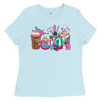 Baby Blue nail hustler coffee cups Ladies Tee - Jasminsmagicworld