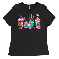 Black nail hustler coffee cups Ladies Tee - Jasminsmagicworld
