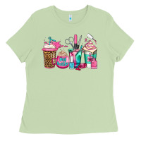 Matcha nail hustler coffee cups Ladies Tee - Jasminsmagicworld