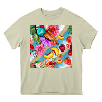 Mossy flowers ice cream fruit Heavy Core Tee - BundleAndBundleShop