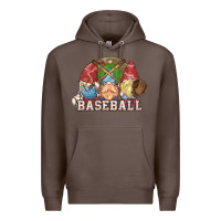 Coffee Baseball gnomies Premium Hoodie - HowdyJamesFarm