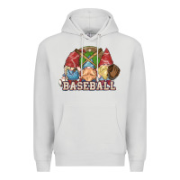 Dove Grey Baseball gnomies Premium Hoodie - HowdyJamesFarm