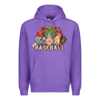Purple Baseball gnomies Premium Hoodie - HowdyJamesFarm